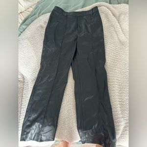 ZARA leather straight pants
